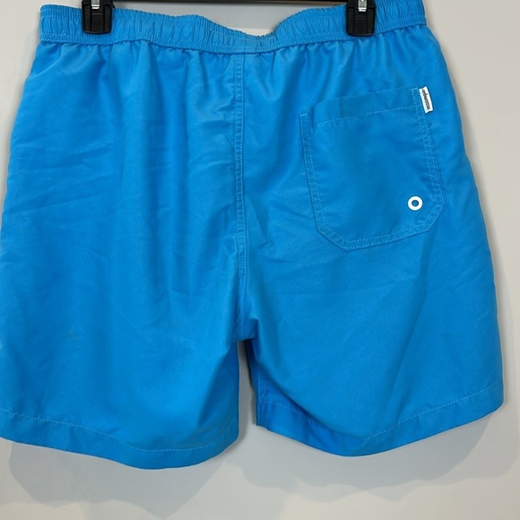 Maamgic Swim Trunks Shorts Lined Bright Blue Mesh Size Medium Quick Dry - Picture 5 of 8